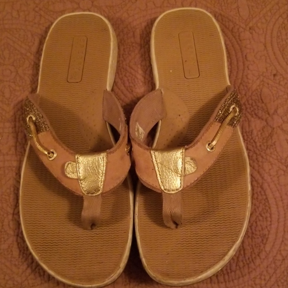 Sz 10 sperry flip flops great used condition